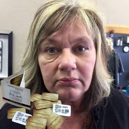 testimonial lady image with sample